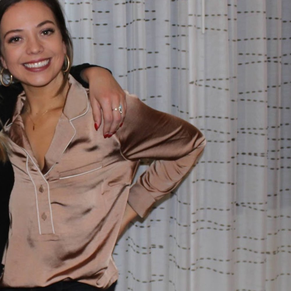 Code Mode Bronze Satin Pajama style top